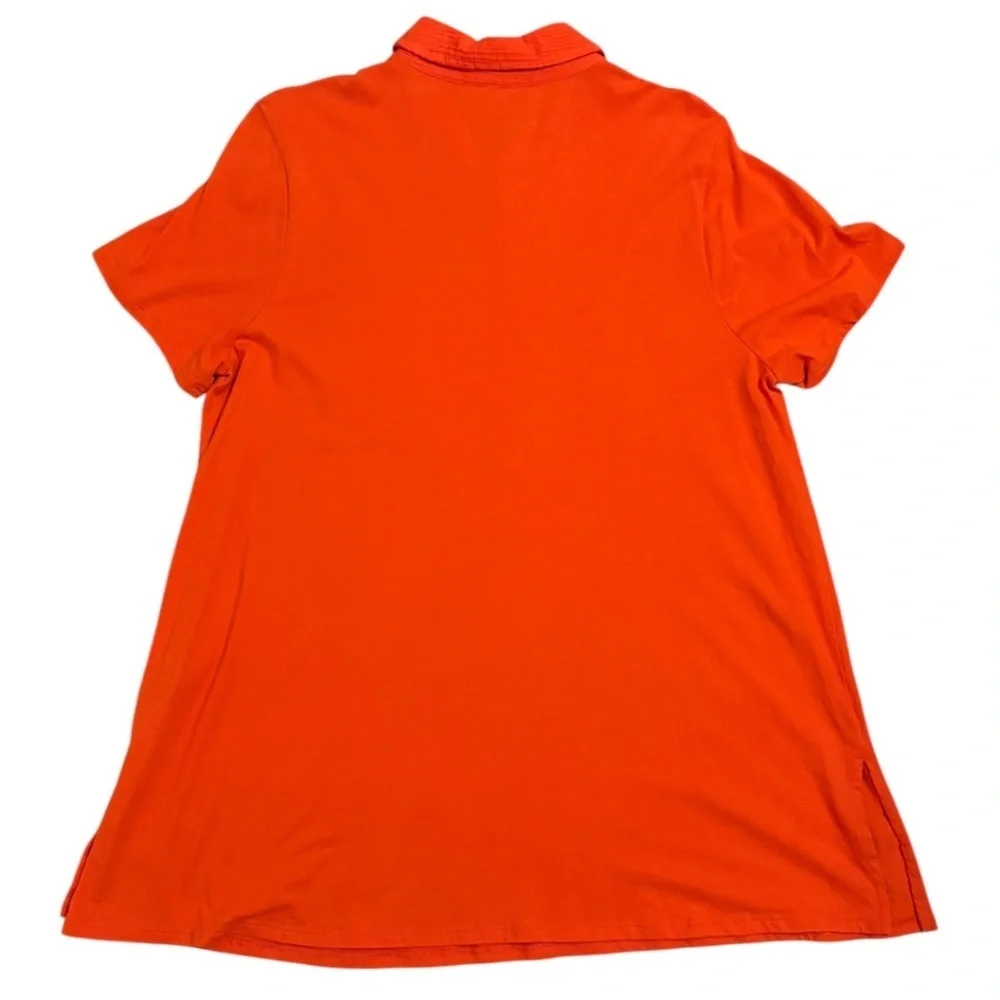 J. Jill Mixed Media Tunic in Orange Cotton Gauze Size Large - Picture 5 of 9